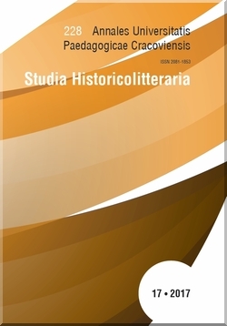 Annales Universitatis Paedagogicae Cracoviensis | Studia Historicolitteraria